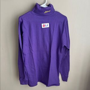 Los Angeles Lakers VTG 90s purple turtleneck embroidered Medium Logo Athletic